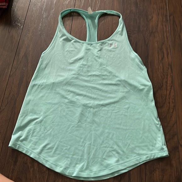 Under Armour Tops Mint Green Under Armor Razor Back Tank Poshmark